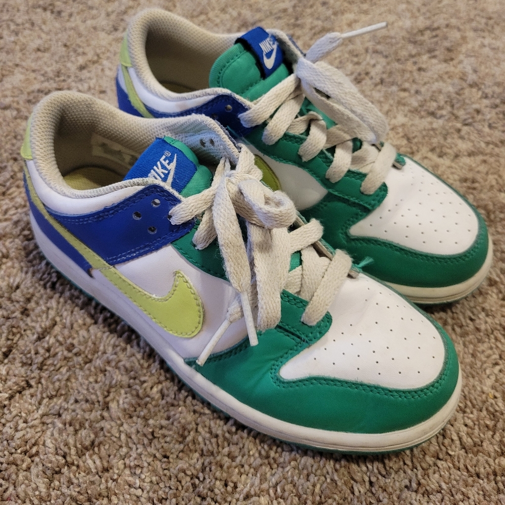 Nike Dunks Low PS Stadium Green Royal size 3 Youth Used